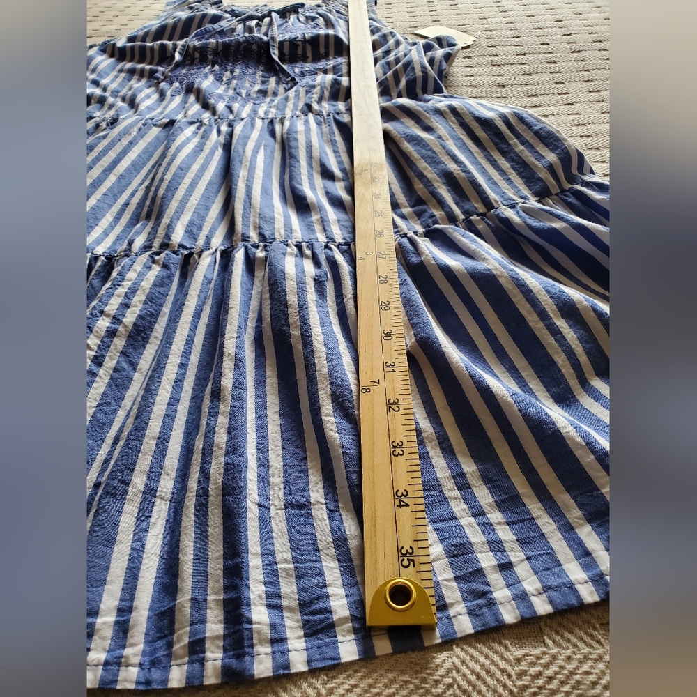 St. John's Bay 100% Cotton Boho Striped Sleeveless Embroidered Sundress NWT - Picture 10 of 10